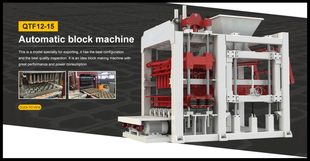 Automatic Fully Block Machine Qtf12-15 Sand Cement Brick Making Machine in Africa