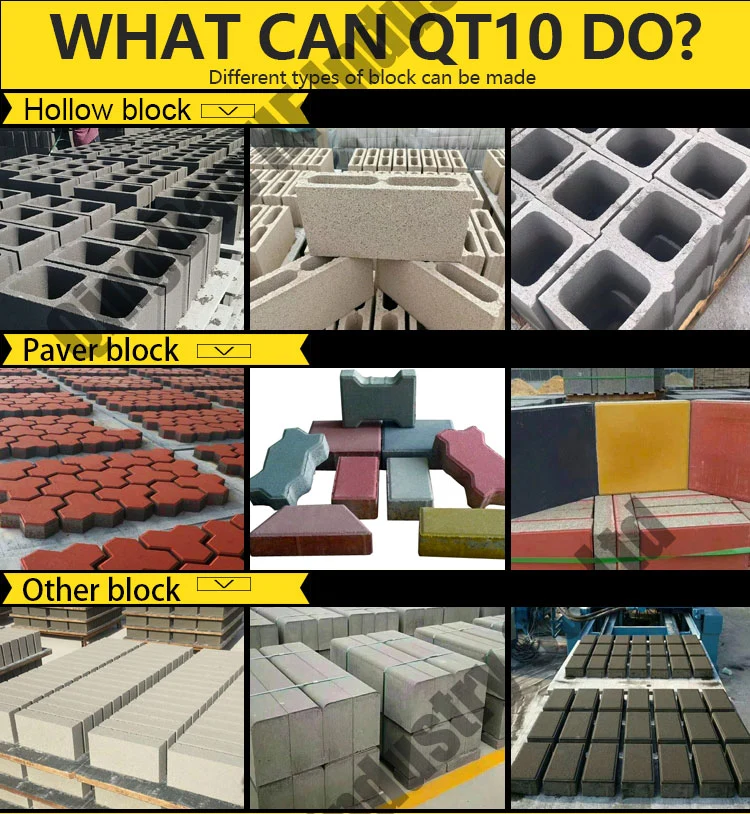Qt10-15 Hydraulic Block Machine in Sri Lanka Price List of Concrete Block Making Machine