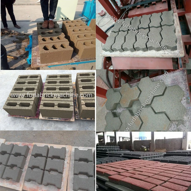 Low Price Qt4-24 Semi Automatic Cement Block Machine, Cinder Hollow Brick Machine Russia
