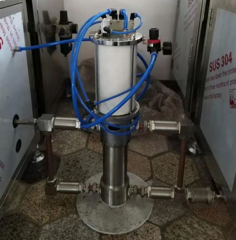 Pneumatic Semi Automatic Welding Gas Aerosol Filling Machine