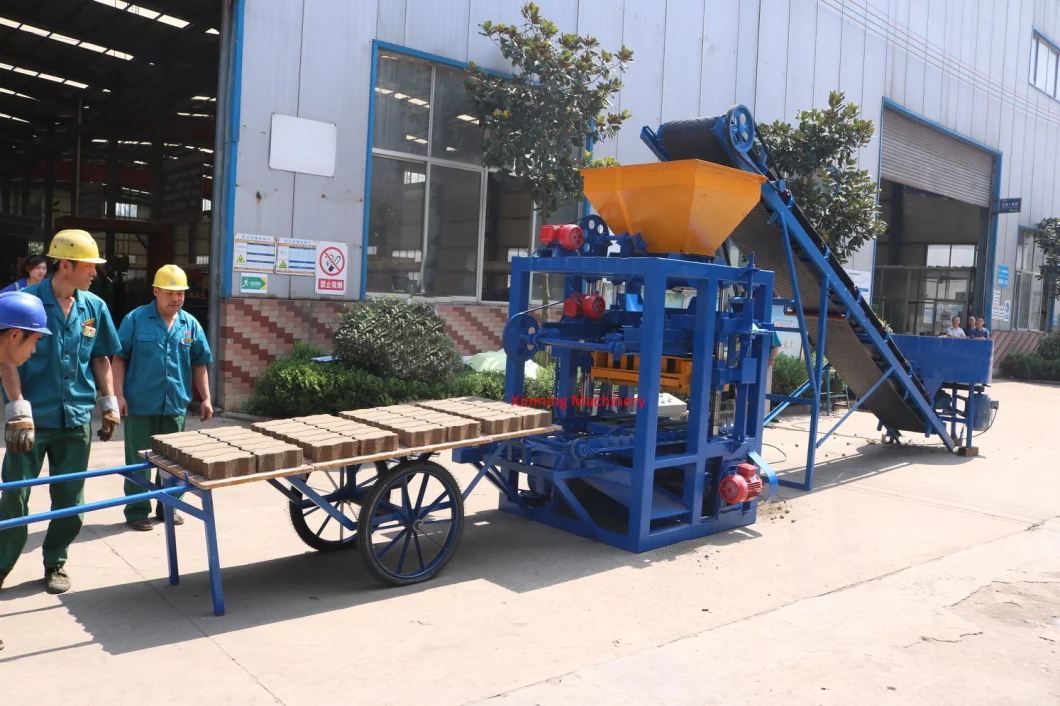 Qt4-24 Concrete Block Moulding Machine Cement Paver Block Brick Making Machine in Kenya