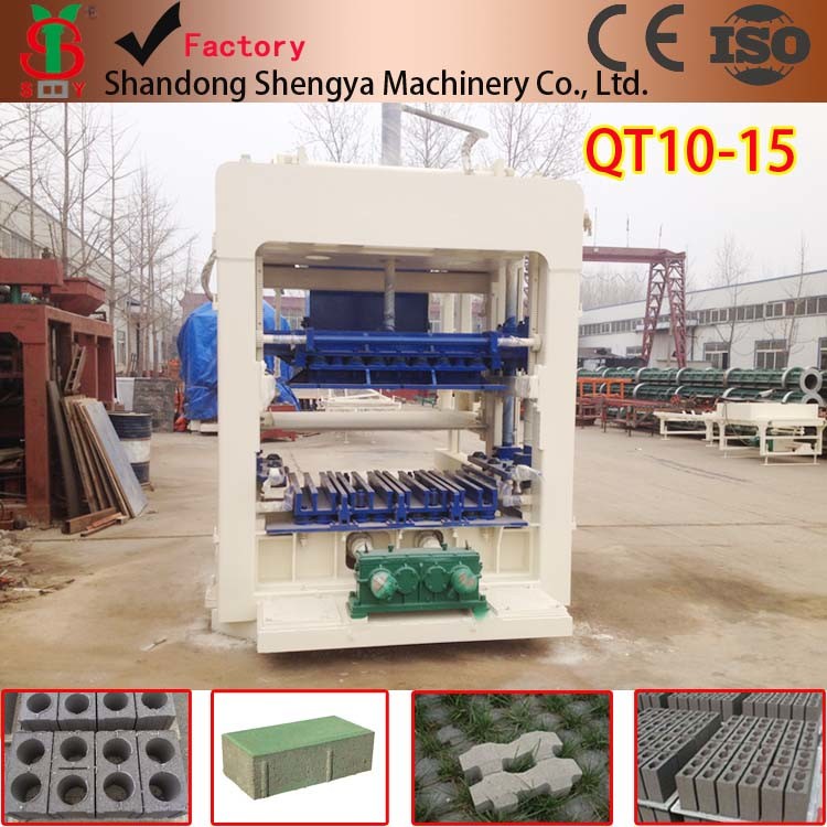 Shengya Brand Qt10-15 Fully Automatic Hydraulic Block Machine Production Line Best After Sales Service in Africa