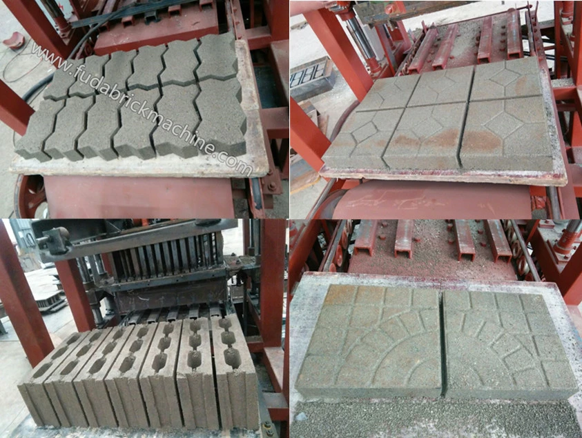 Qt4-24 Semi Automatic Concrete Hollow Block 6inch Block Making Machine in Philippines