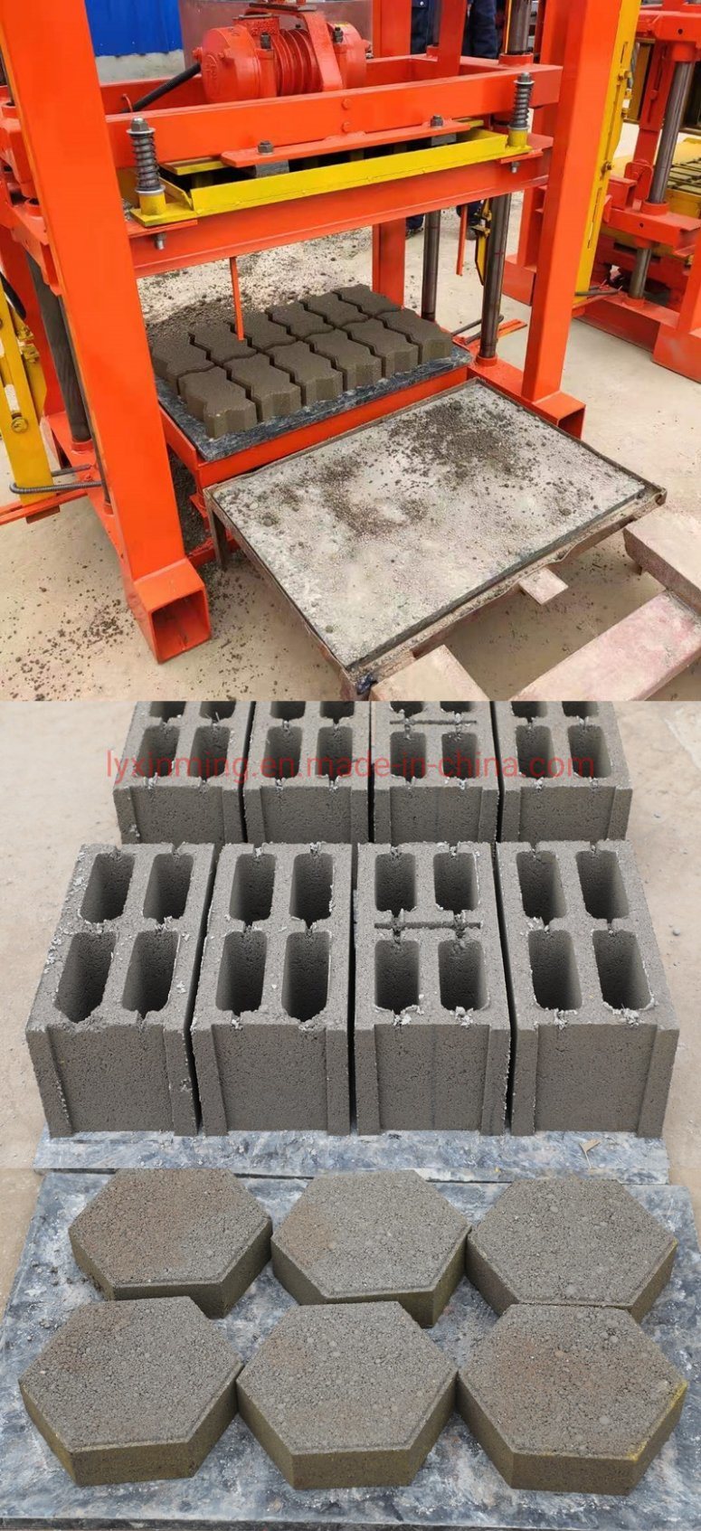 Semi-Automatic Qtj4-40 Concrete Cement Hollow Solid Block Making Machine for Construction Material
