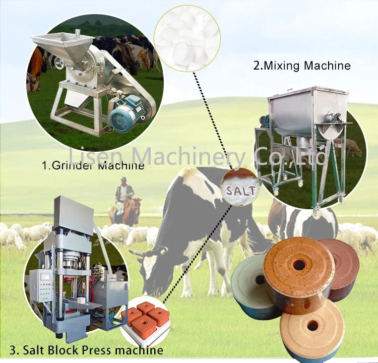 15kw Salt Block Press Machine High Density Precision Welding Improve Livestock Production
