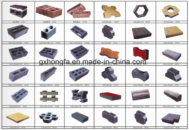 Blocks Making Machine Hongfa Brand Concrete Hollow Bricks Moulding Machine