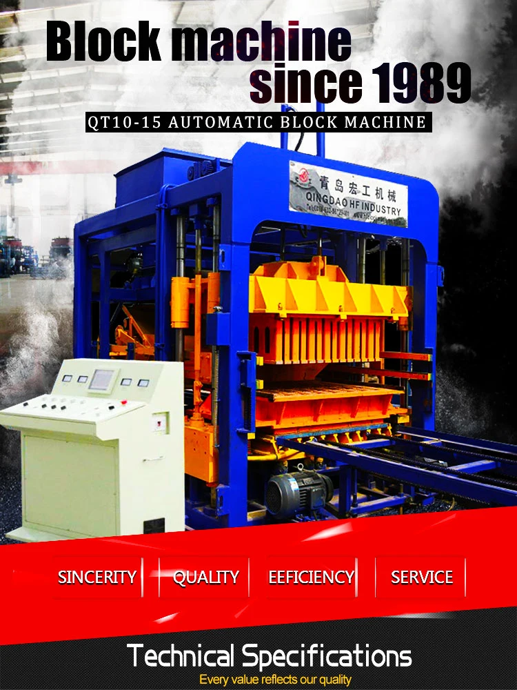 Qt10-15 Full Automatic Block Making Machine, Price Concrete Block Machine in Algeria/Nigeria/Ethiopia/Kenya