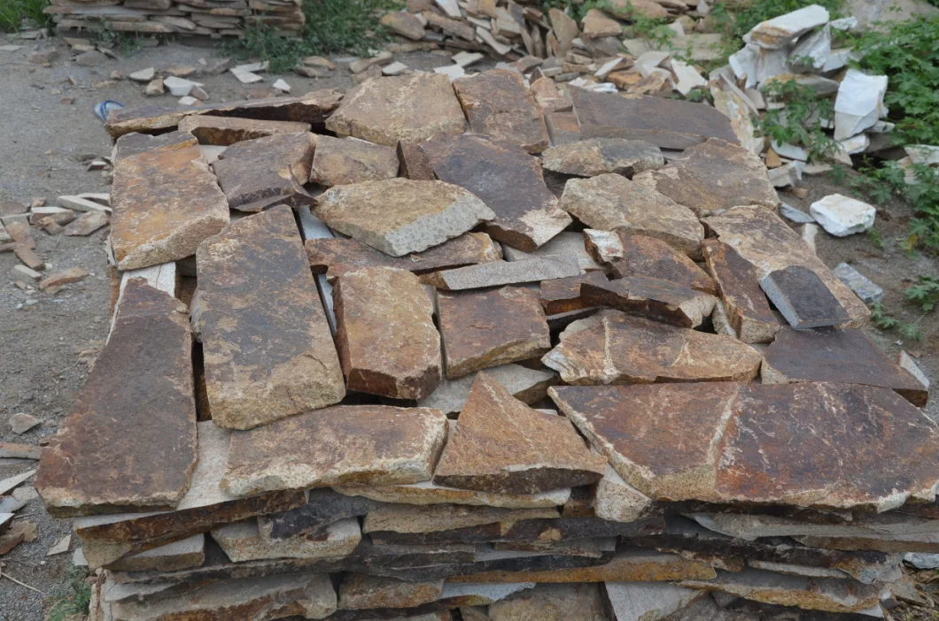Rusty Quartzite Wall Loose Stone for Retaining Wall Cladding