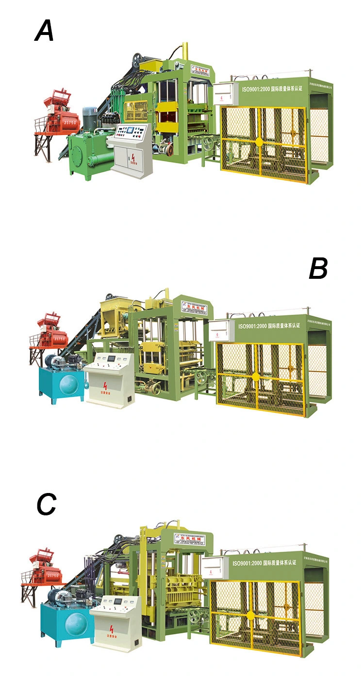 Concrete Fly Ash Brick Machine Qt6-15 Concrete Paver Brick Machine Production Line