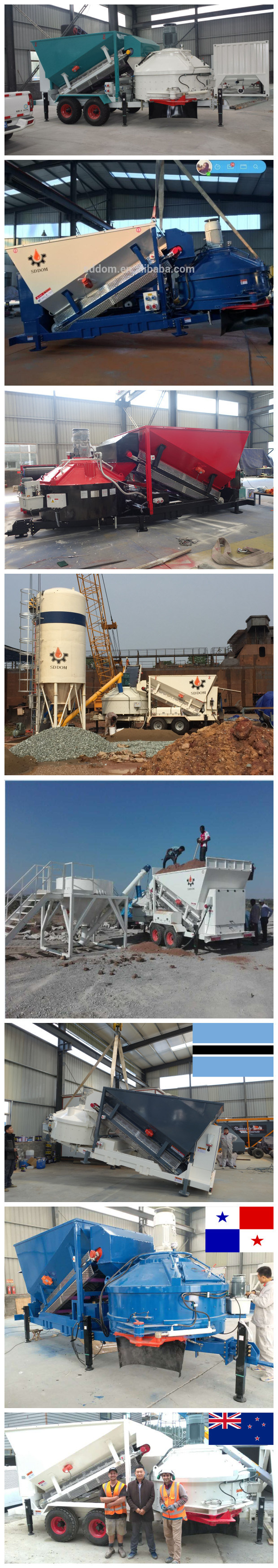 Small Construction Equipment Small Concrete Production Plant Mobile Concrete Batch Plant with Cost Price