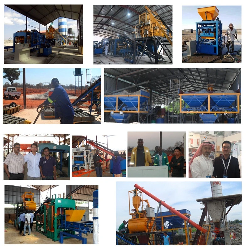 Fully Automatic Solid Concrete Brick Making Machine Cement Interlocking Paving Block Making Machine for Building Material.