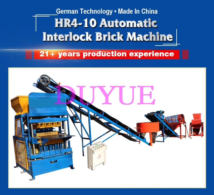 Hr4-10 Interlocking Brick Machine Full Automatic Lego Clay Interlocking Block Making Machine