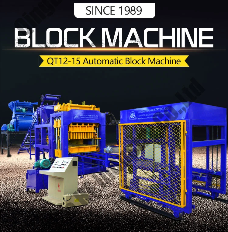 Qt12-15 Block Making Machine in Uganda Vibrated Block Making Machine