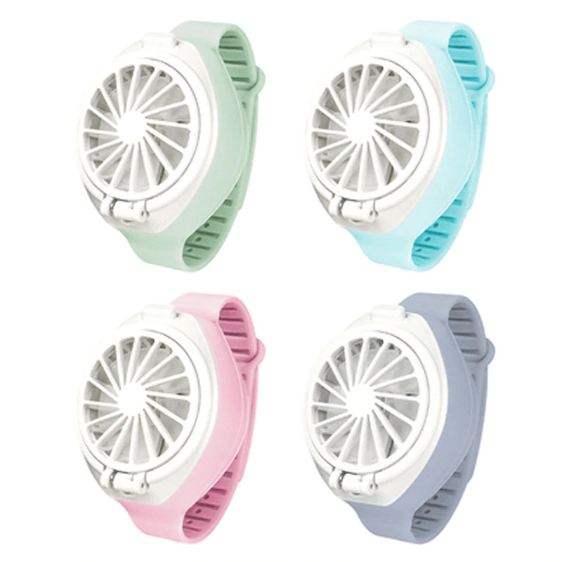 Soft Silicon Strap Watches Fans Summer Lazy USB Charging Electric Mini Cooling Watch Fan