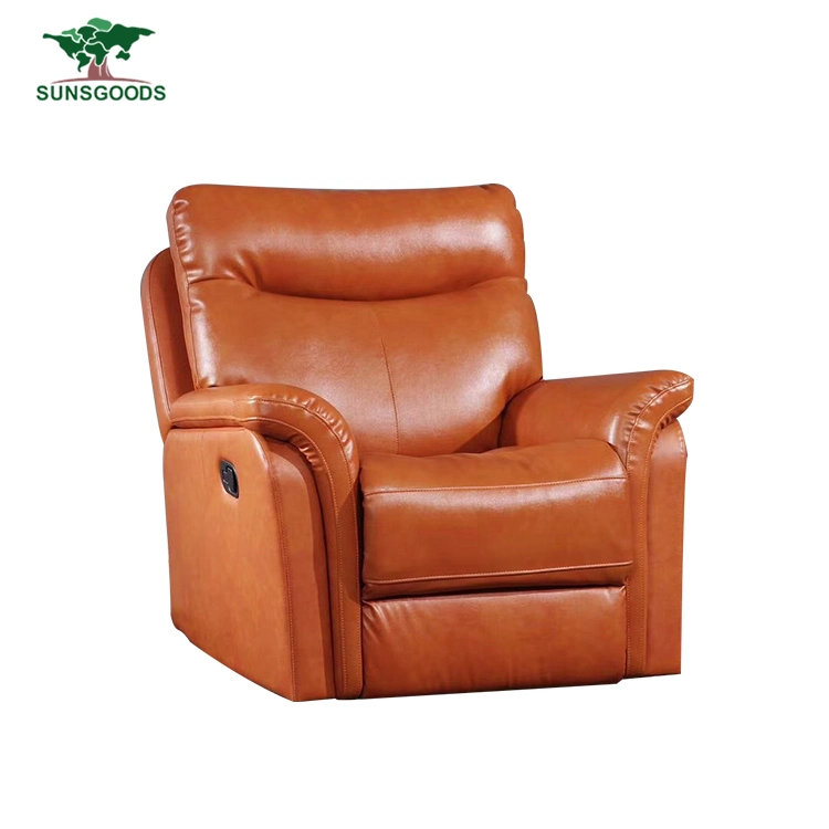 Real Leather European Style Swivel Recliner Chair by Italian Leather