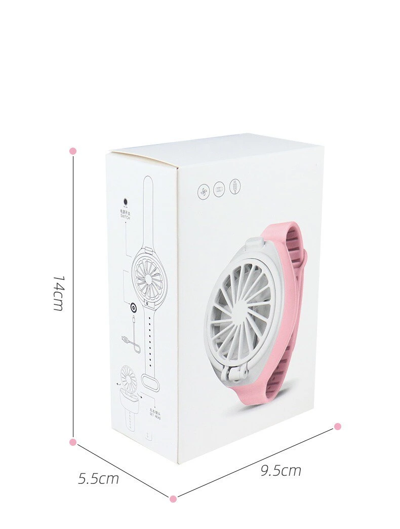 Soft Silicon Strap Watches Fans Summer Lazy USB Charging Electric Mini Cooling Watch Fan