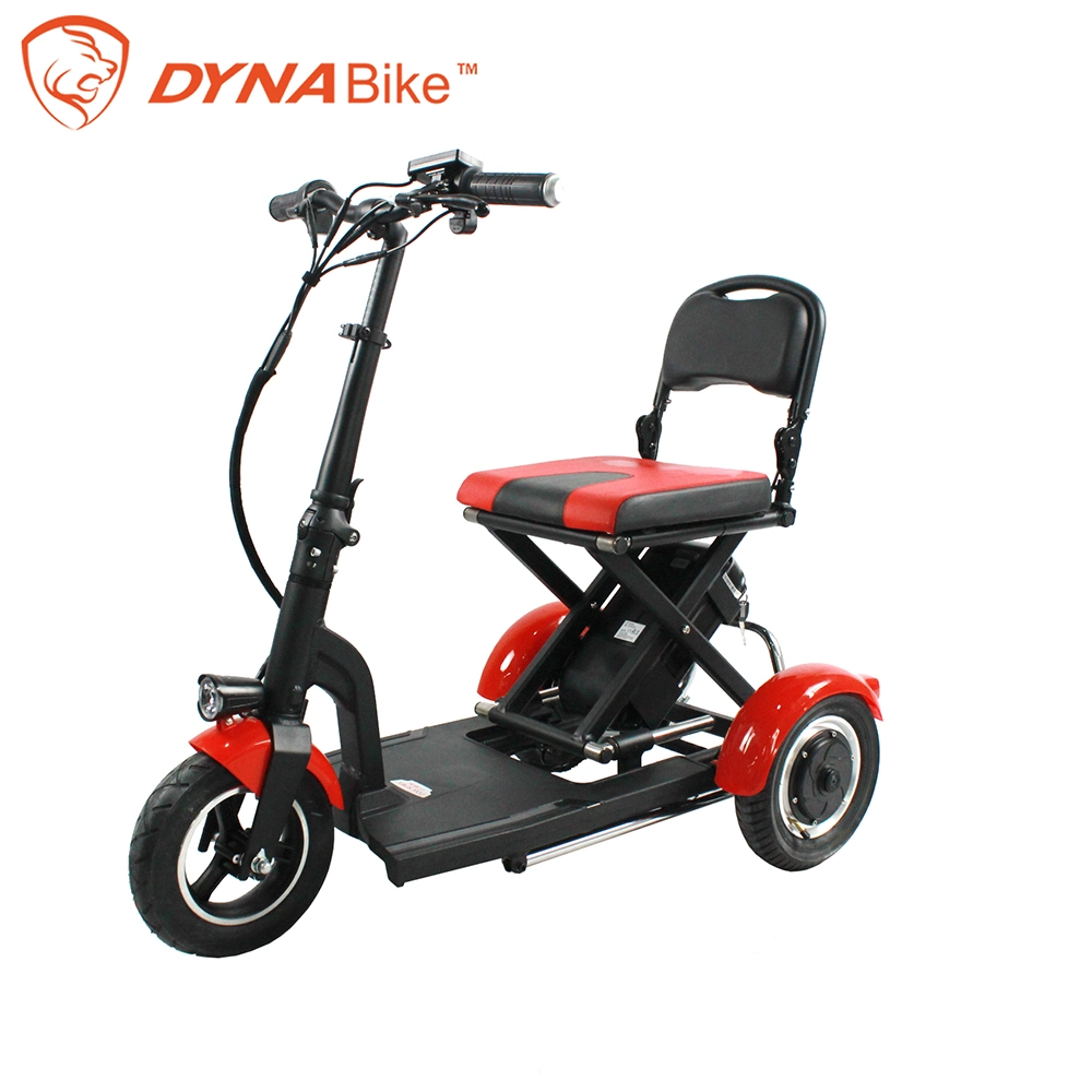 Disabled Riding 10ah Lithium Battery Electric Mobility Scooter Adult Three Wheel Scooter Electric