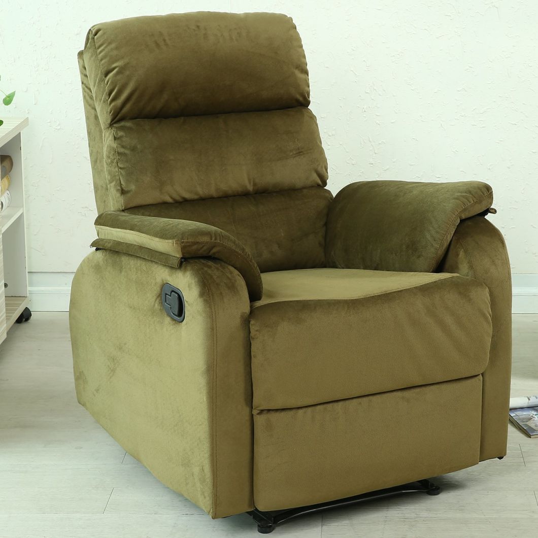 Microfiber Modern Comfortable Recliner Sofa Leisure Relax Chair Functional Sofa One Seat Modern Style Recliner