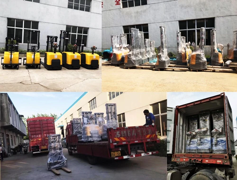 Good Lifts Material Handling Equipments Hand Operated Battery Powered Charge Motor Semi Electric Fork Lift
