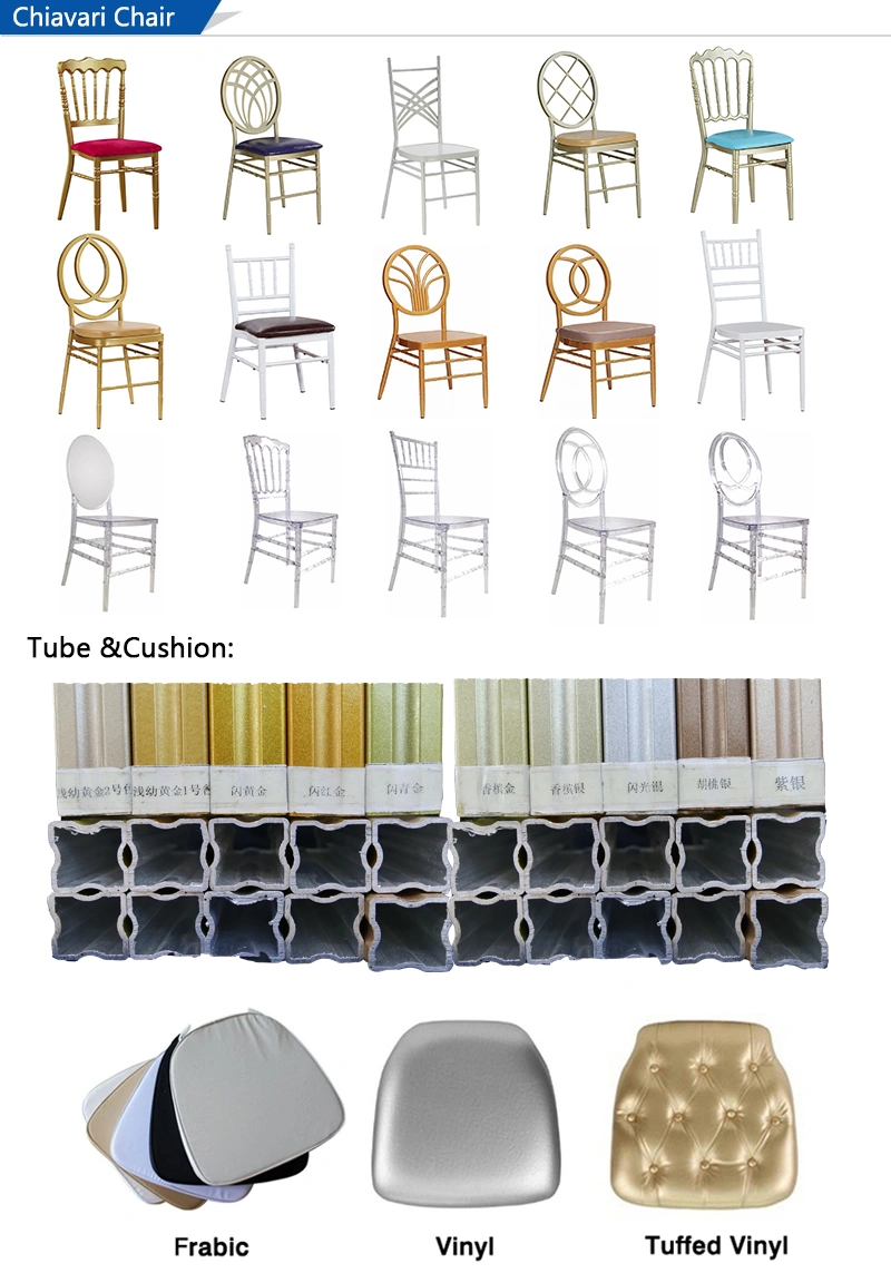 Hot Sale Cheap Price in Stock Metal Tiffany Chiavari Chair Banquet Chair Wedding Chair