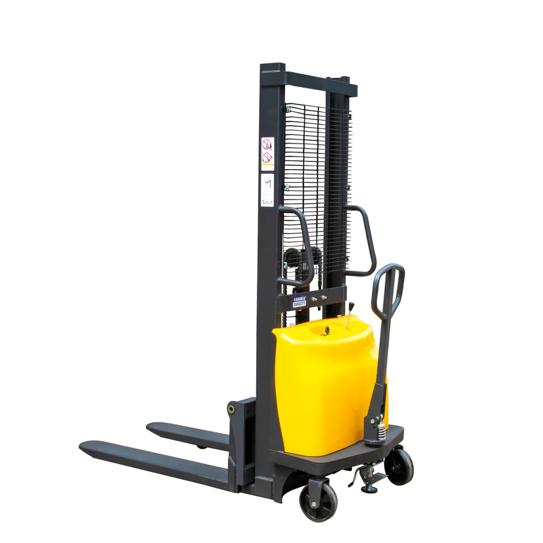 Good Lifts Material Handling Equipments Hand Operated Battery Powered Charge Motor Semi Electric Fork Lift