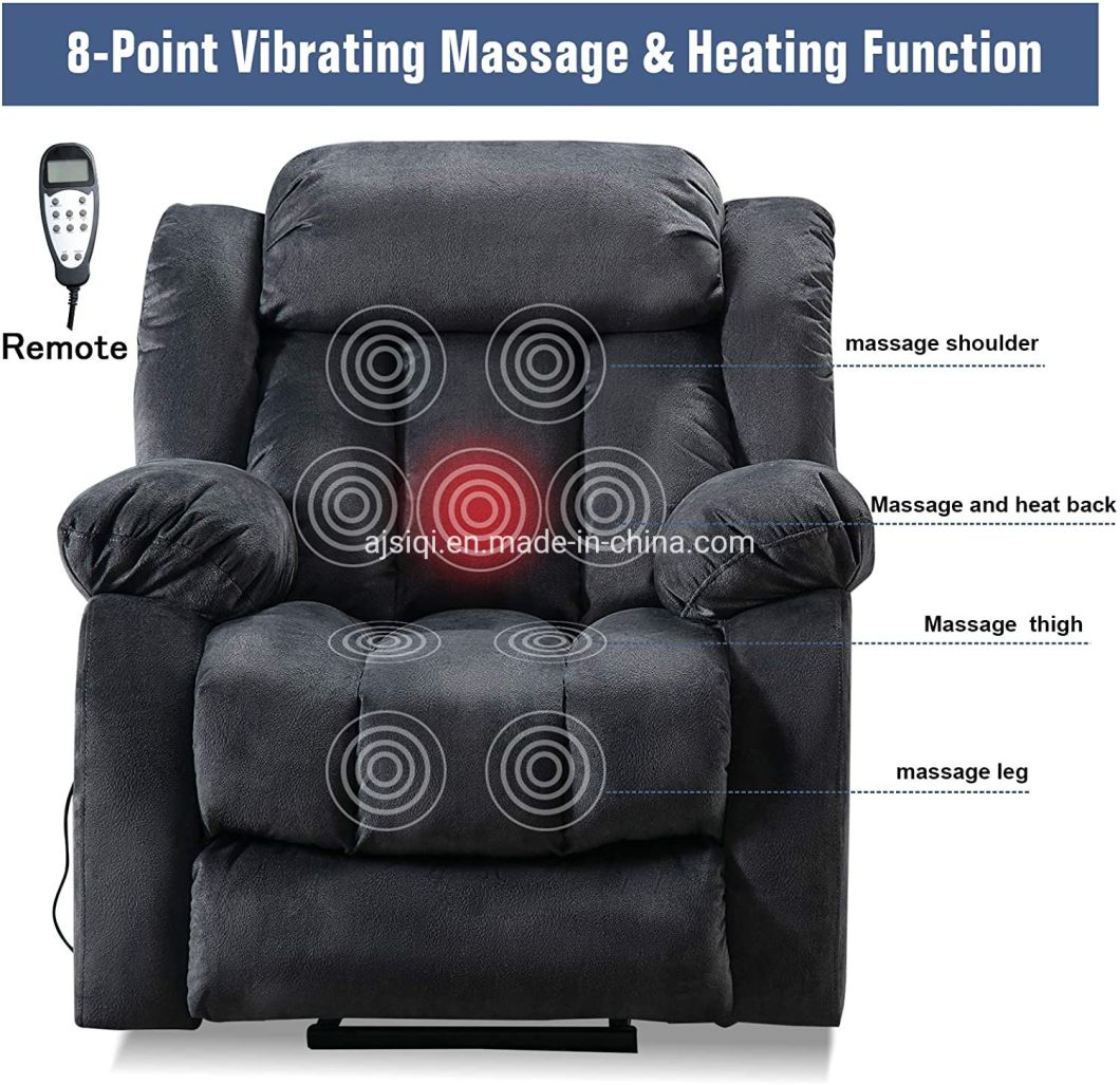 Heavy Duty and Safety Motion Reclining Mechanism with Heat and Vibration for Elderly Massage Power Lift Recliner Chair