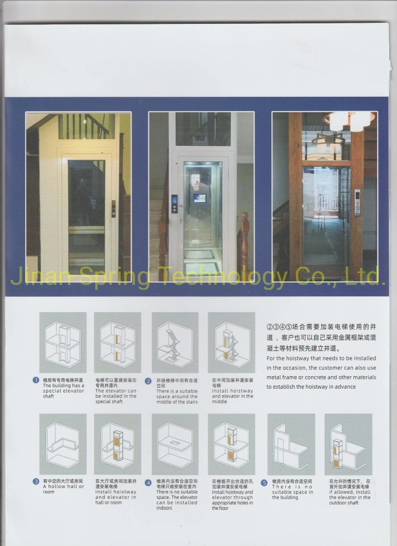 Home Elevator/Disable Lift/Electric Hydraulic Home Elevator/Passenger Lift