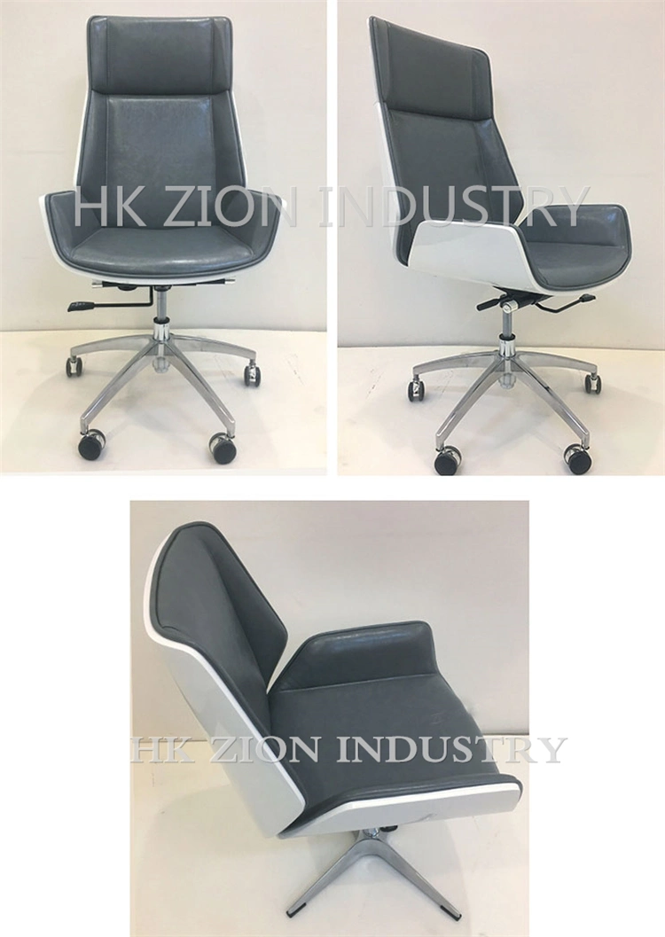 Waterproof Modern Genuine Leather Office Lift Chair Cheap Commercial Reception Conference Chair in Wood Nesting Chair Office Office Furniture Swivel Chair