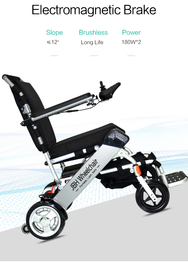 Jbh Light Weight 21kg Portable Electric Wheelchair for Elderly Travel Power Chair