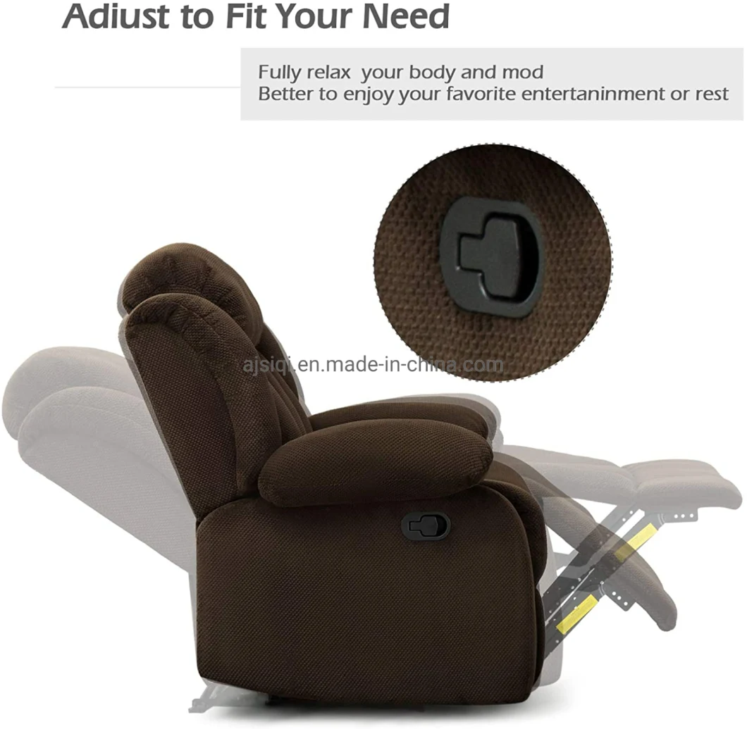 Wholesale Manual Reclining Chair Cushion Recliner Furniture Sofa for Living Room Recliner Sofa