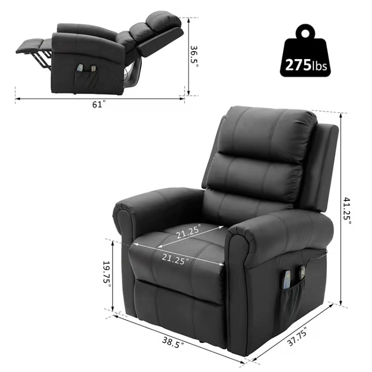 Living Room Furniture Power Lift Chair PU Recliner for Eldly