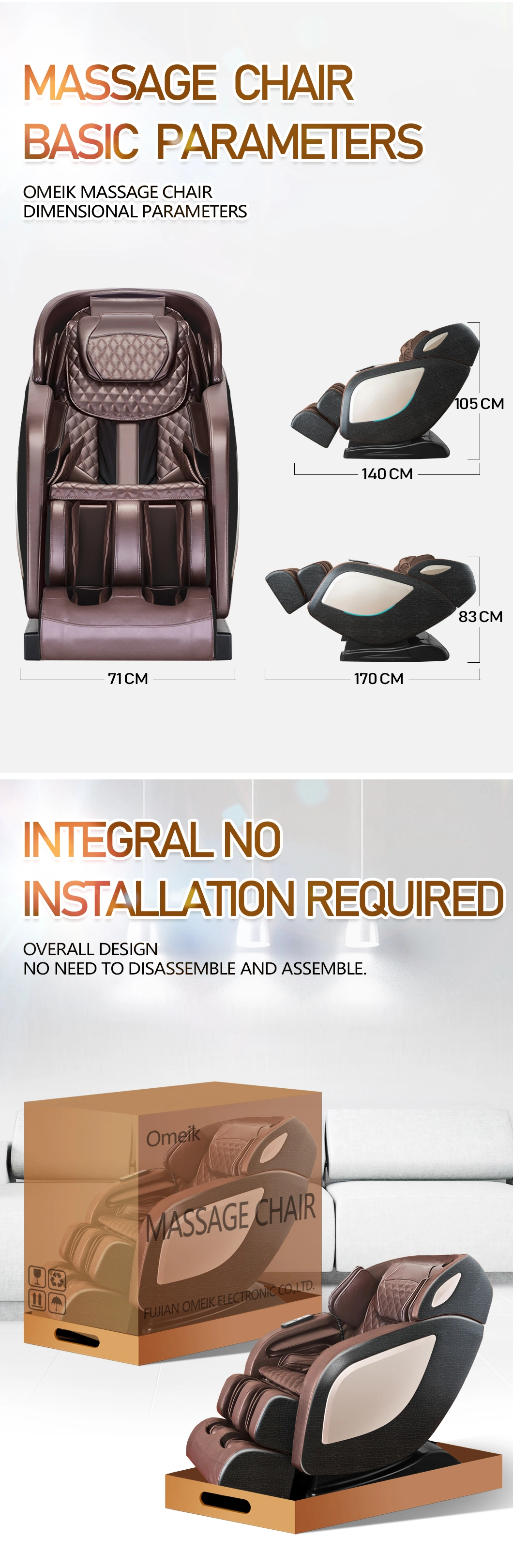 Innovative 4D Electric Sex Recliner Massage Machine Chair Full Body