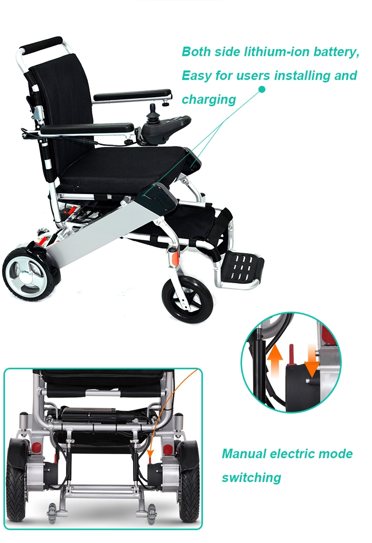 Jbh Light Weight 21kg Portable Electric Wheelchair for Elderly Travel Power Chair