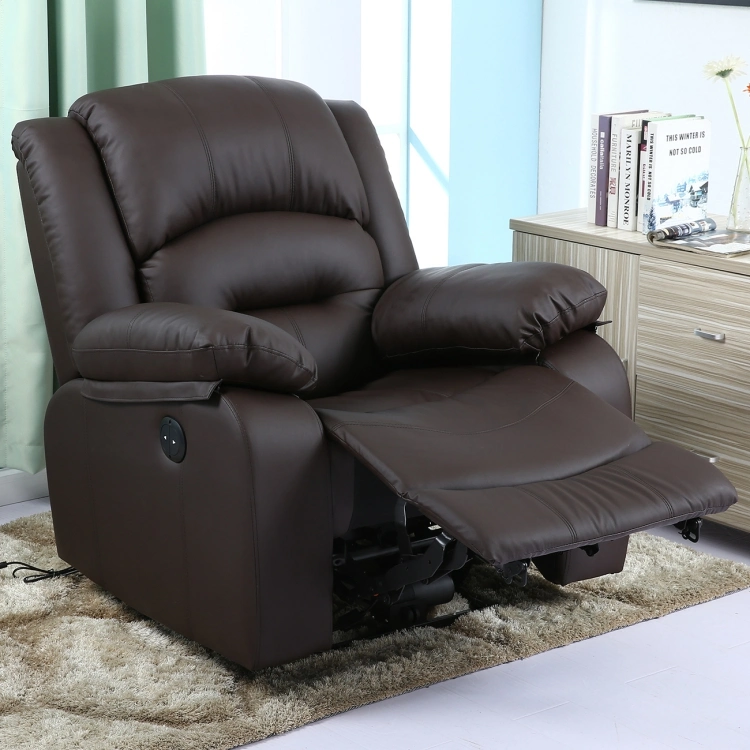 European Style PU Leather Recliner Functional Sofa Manual Electric Recliner