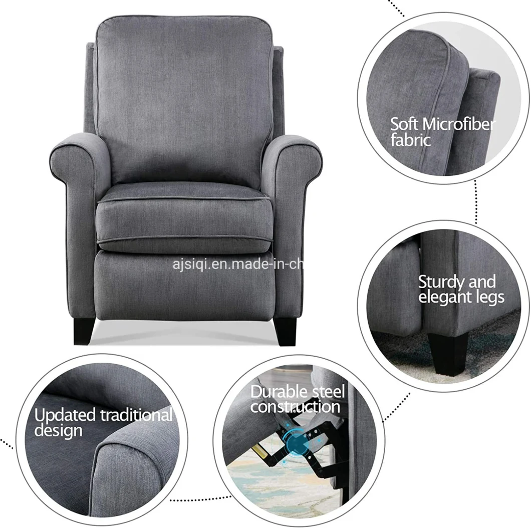 Modern Home Furniture Living Room Leather Fabric Massage Sofa Lounge Leisure Push Back Chair Recliner