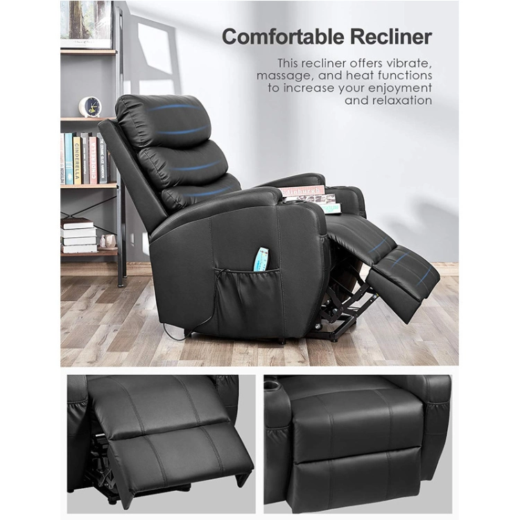 Modern Stylish Electric Lift Chair PU Recliner with 2 Cup Holders