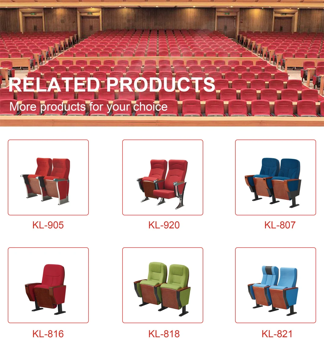 Theater Seats Cheap Church Chairs Auditorium Chairs for Sale (KL-903)