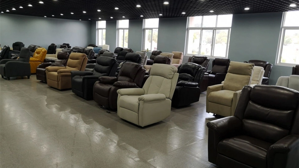 European Style PU Leather Recliner Functional Sofa Manual Electric Recliner