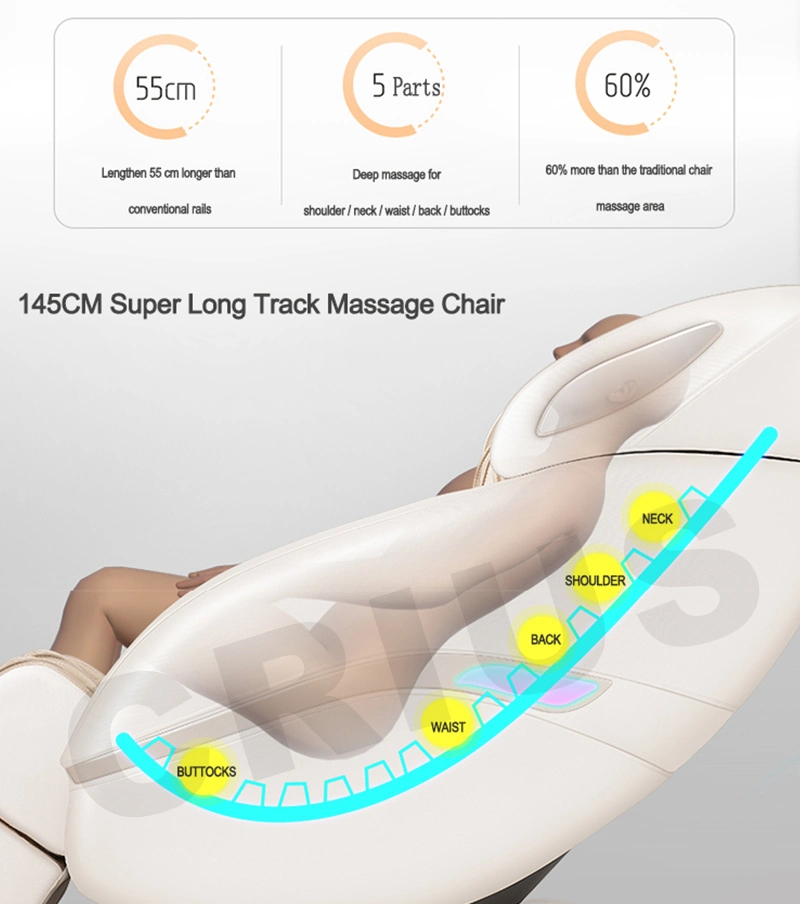 Ningde Crius C320L-13 Japanese Best Luxury Electric Body Massager Factory 4D Zero Gravity Full Body Foot Shiatsu Recliner 3D Office Massage Chair