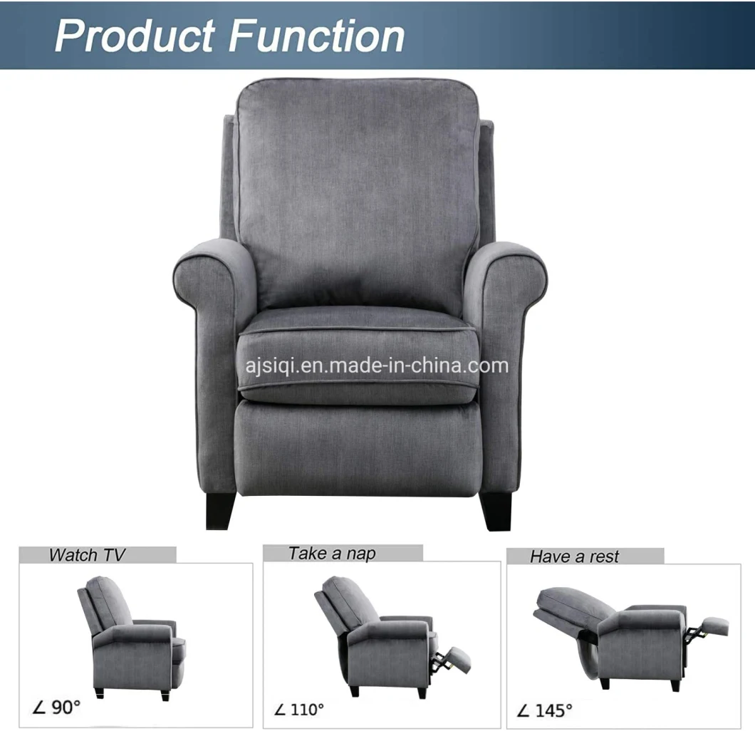 Modern Home Furniture Living Room Leather Fabric Massage Sofa Lounge Leisure Push Back Chair Recliner