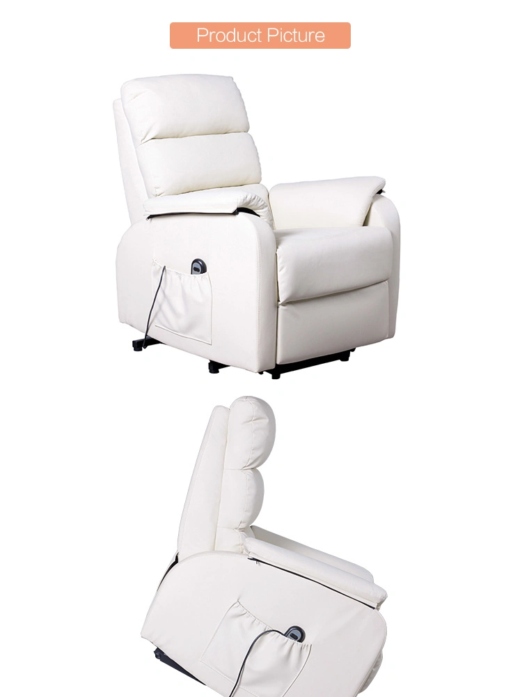 European Style PU Leather Single Seat Lift Recliner Chair for The Elderly