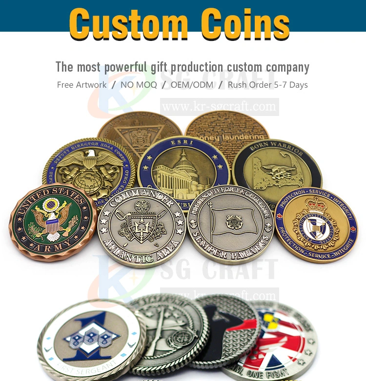 Gold Coins to Buy Metal Challenge Coin with Brass Hard Enamel Army Challenge Coin