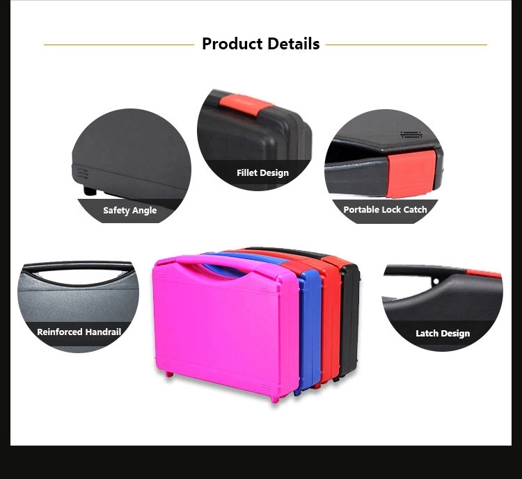 High Impact PP Simple Plastic Tool Box with Foam
