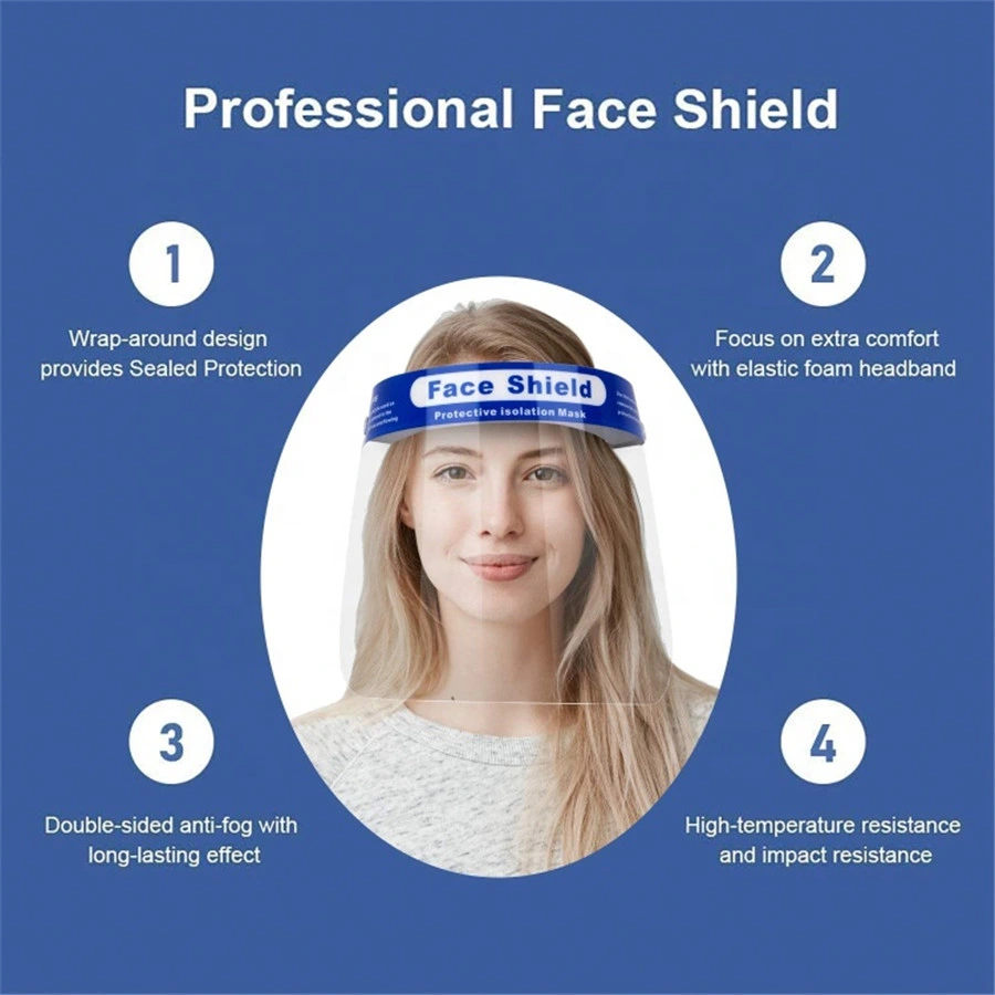 Safety Anti-Fog Visor Mask Protection Face Shield with Foams