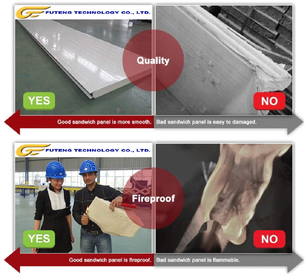 External Building Cladding Foam Material Color Steel Roof Board Composite Sandwich Panels