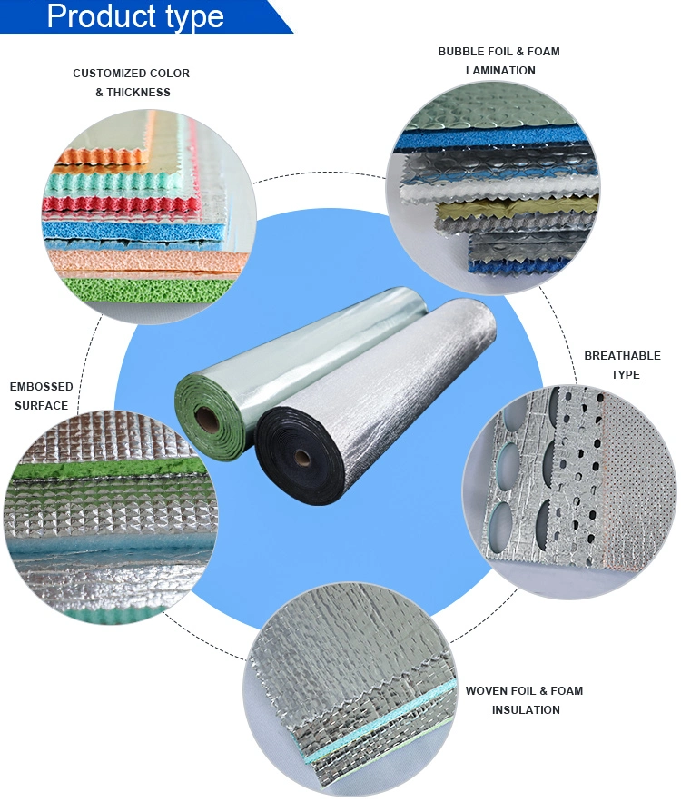 Gold Aluminum Foil Rubber Foam Sheet Insulation Foam