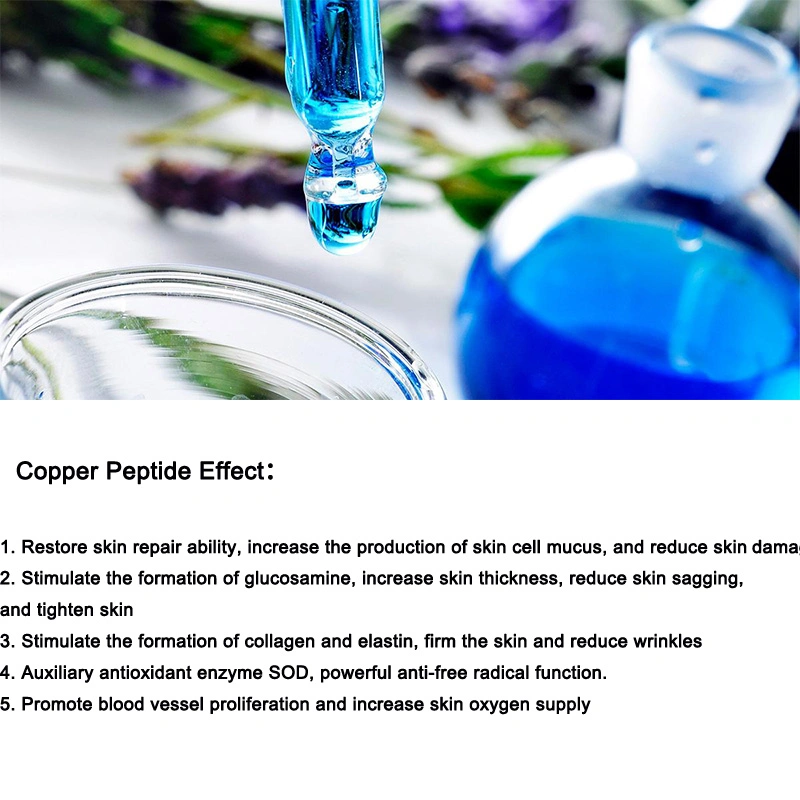 Pure Tripeptide-1 Ghk Cu CAS 49557-75-7 Ahk-Cu Powder Ghk-Cu Copper Peptide