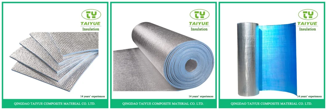 Reflective Aluminum Foil Closed Cell EPE Foam Roof Heat Insulation for Building Construction