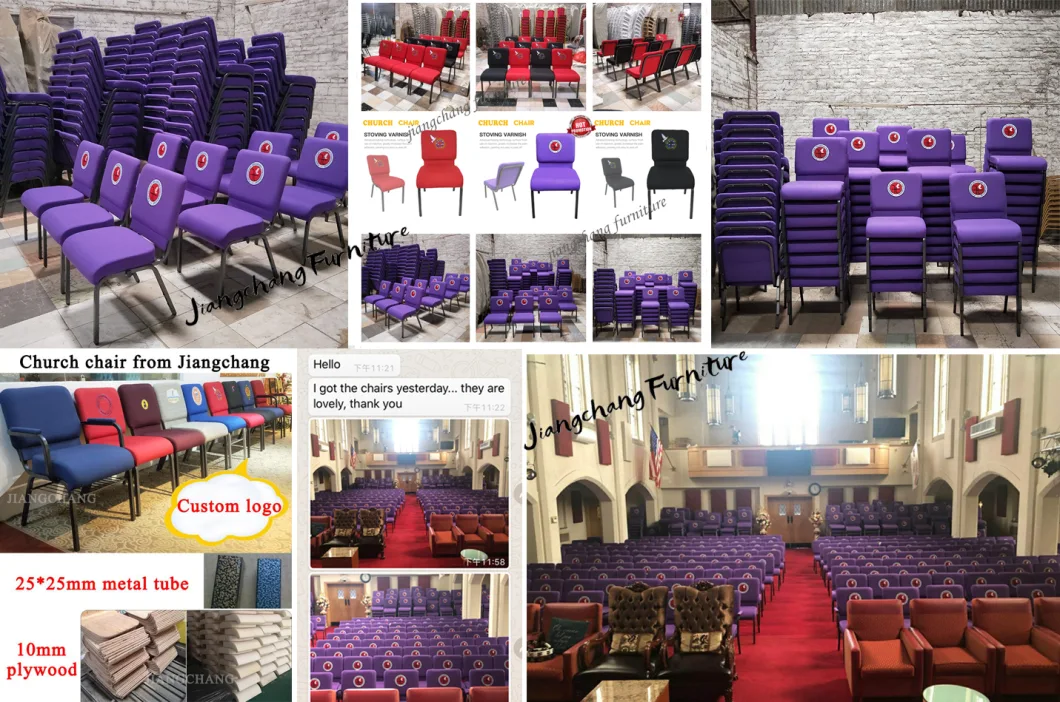 Commercial General Use Metal Type Buy Interlocking Auditorium Church Chairs