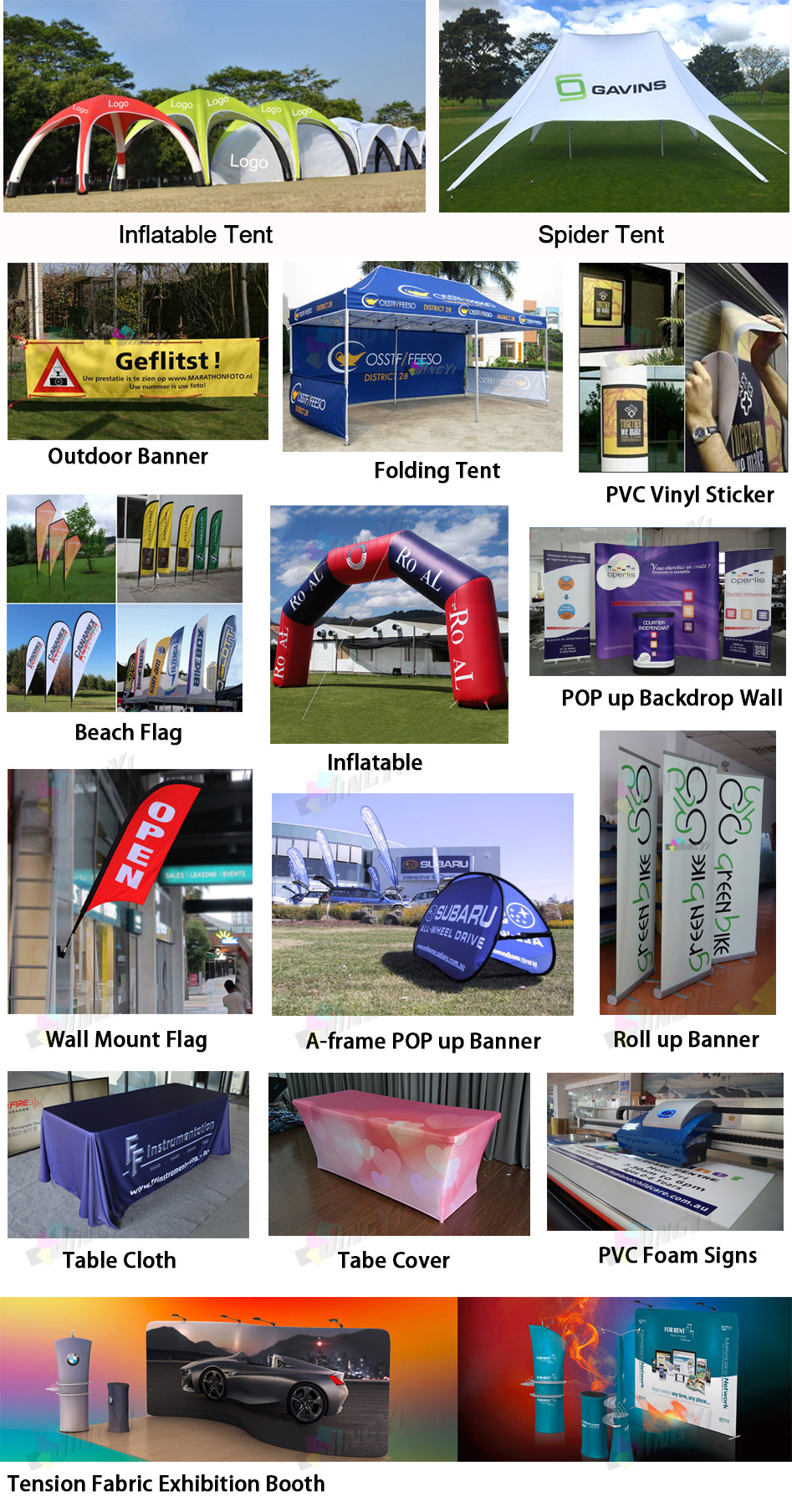 Full Color Printing Coroplast/Acrylic/PVC Foam/Aluminum/Glass/ABS Sheet/PS/Kt Board Sign Panel Banner